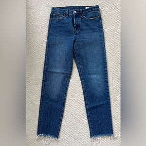 Levi's Wedgie Style Jeans in Dark Blue Wash